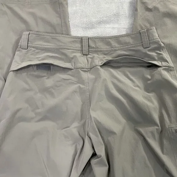 Eastern Mountain Sports Mens Pants Gray 32x32 Hiking Stretch Nylon Flat Front - Picture 16 of 16